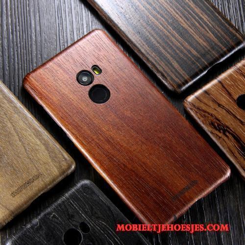 Mi Mix 2 Hout Zwart Trendy Merk Bescherming Hoesje Telefoon Mini Dun