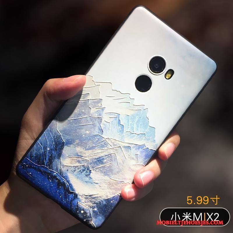 Mi Mix 2 Persoonlijk Siliconen Hoesje Telefoon Grijs Scheppend Mini Trend