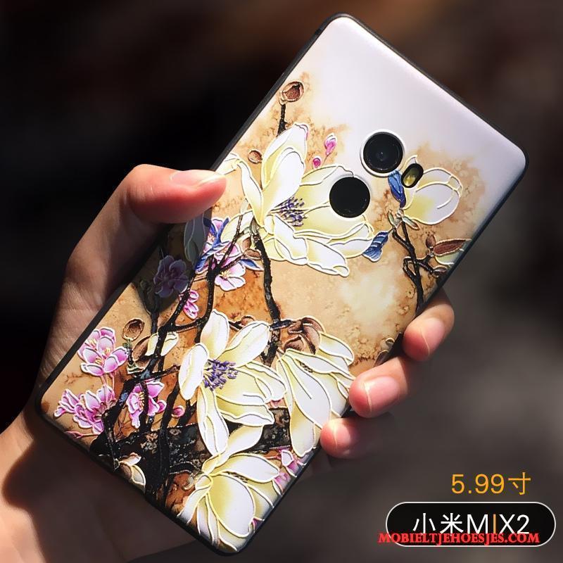 Mi Mix 2 Persoonlijk Siliconen Hoesje Telefoon Grijs Scheppend Mini Trend