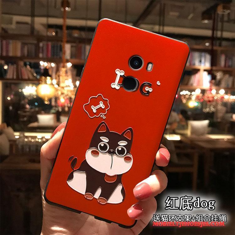 Mi Mix 2 Spotprent Mooie Hoesje Telefoon Mini Nieuw Super Schattig Rood