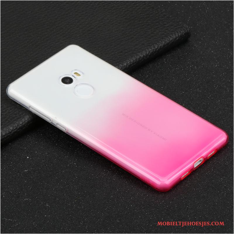 Mi Mix 2 Zacht Mini Hoesje Purper Anti-fall Telefoon Doorzichtig