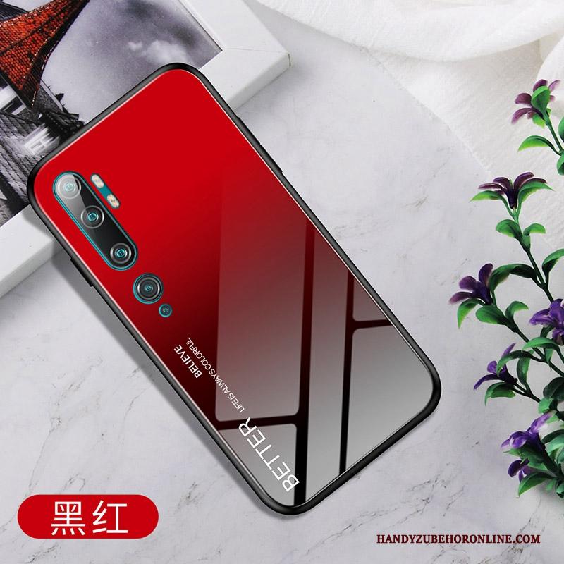 Mi Note 10 Hoesje Telefoon Glas Geschilderd Anti-fall Net Red Persoonlijk Mode