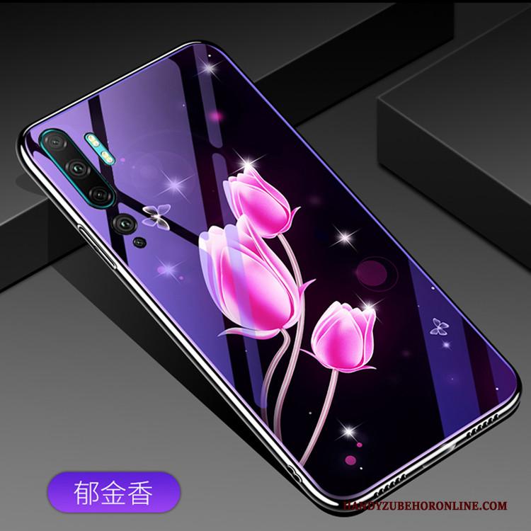 Mi Note 10 Purper Mini Anti-fall Hoesje Telefoon Tempereren Mode Glas