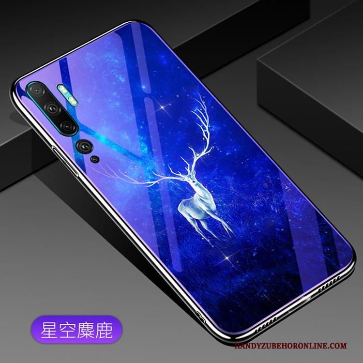 Mi Note 10 Purper Mini Anti-fall Hoesje Telefoon Tempereren Mode Glas