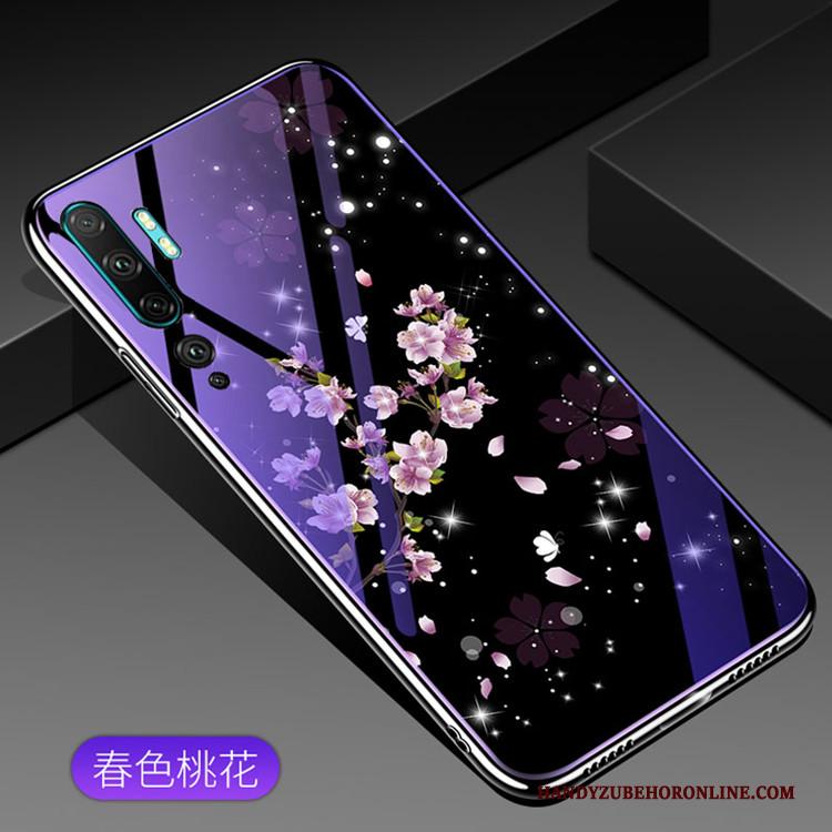 Mi Note 10 Purper Mini Anti-fall Hoesje Telefoon Tempereren Mode Glas