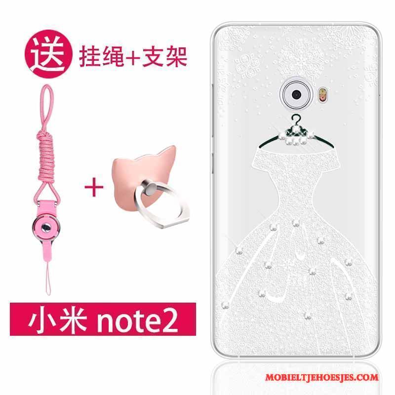 Mi Note 2 Bescherming Anti-fall Hoesje Zacht Met Strass Roze Hanger