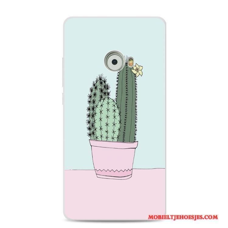 Mi Note 2 Bloemen Mini Hoes Hoesje Telefoon Reliëf Siliconen Rood