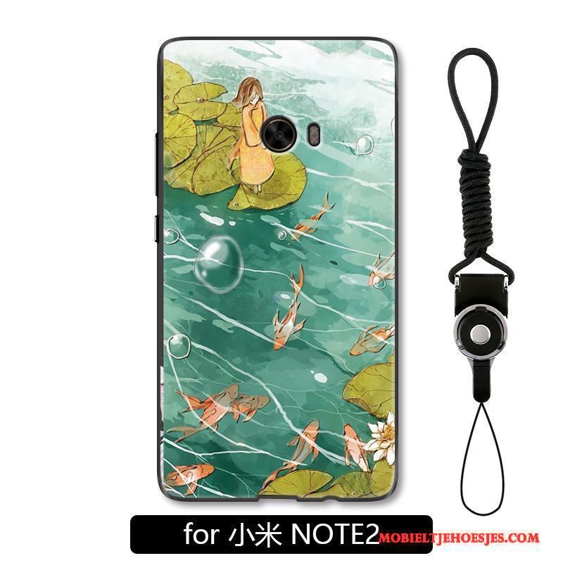 Mi Note 2 Hoesje Grijs Bescherming Chinese Stijl Scheppend Karper Hanger Mini