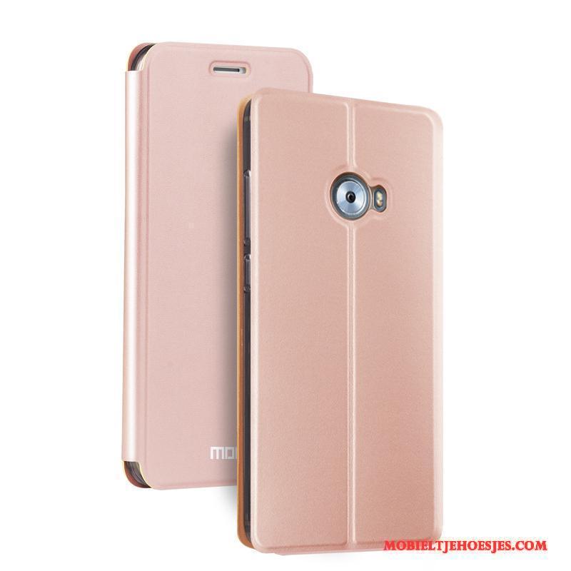 Mi Note 2 Hoesje Leren Etui Roze Hoes Folio Mini All Inclusive Anti-fall