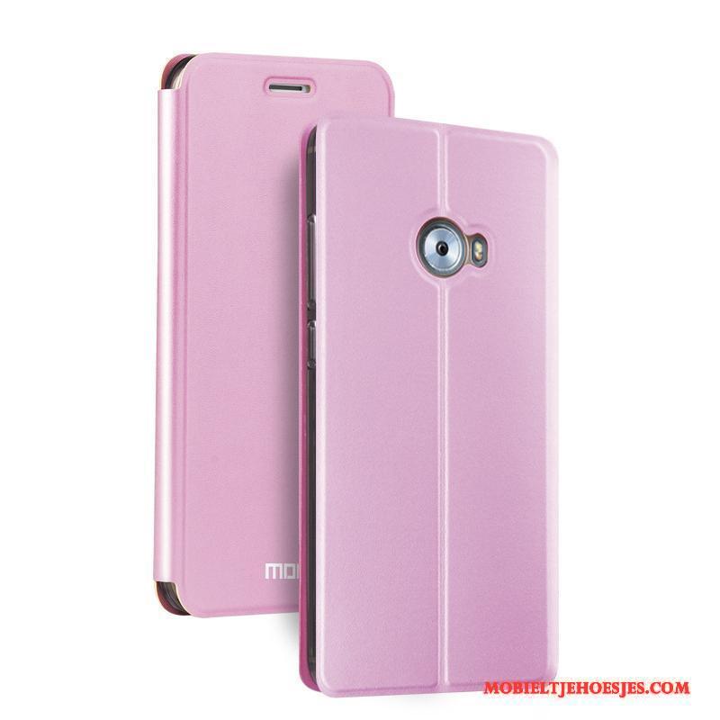 Mi Note 2 Hoesje Leren Etui Roze Hoes Folio Mini All Inclusive Anti-fall