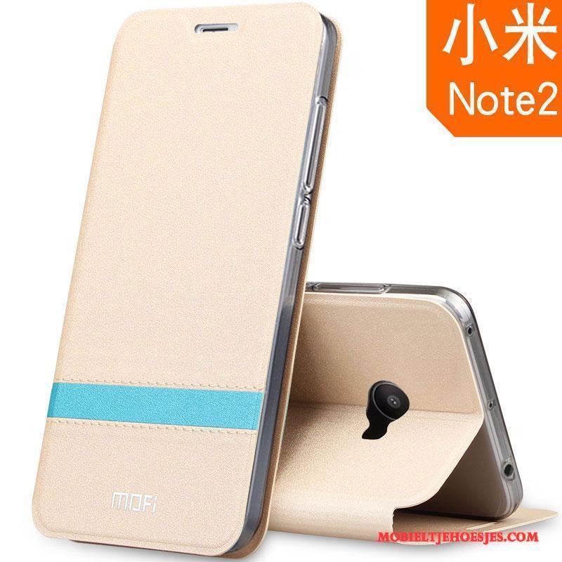 Mi Note 2 Hoesje Telefoon Bescherming Clamshell All Inclusive Leren Etui Trend Anti-fall