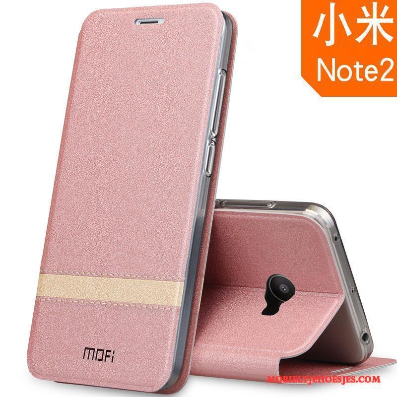 Mi Note 2 Hoesje Telefoon Bescherming Clamshell All Inclusive Leren Etui Trend Anti-fall