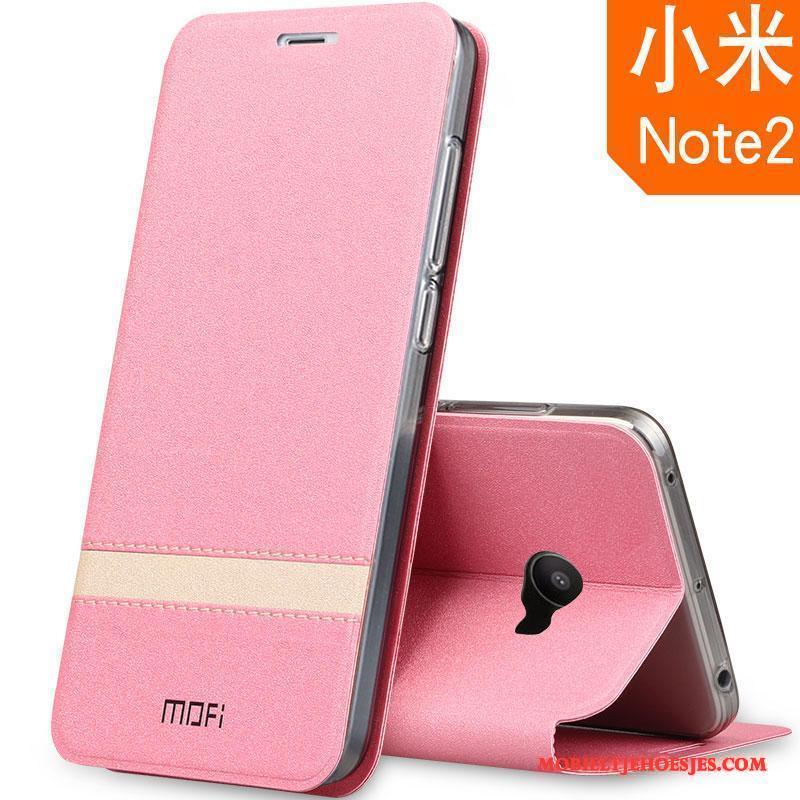 Mi Note 2 Hoesje Telefoon Bescherming Clamshell All Inclusive Leren Etui Trend Anti-fall