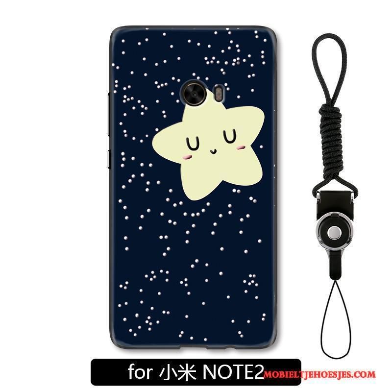 Mi Note 2 Mini Hoesje Telefoon Bescherming Blauw Spotprent Hanger Handbeschilderde