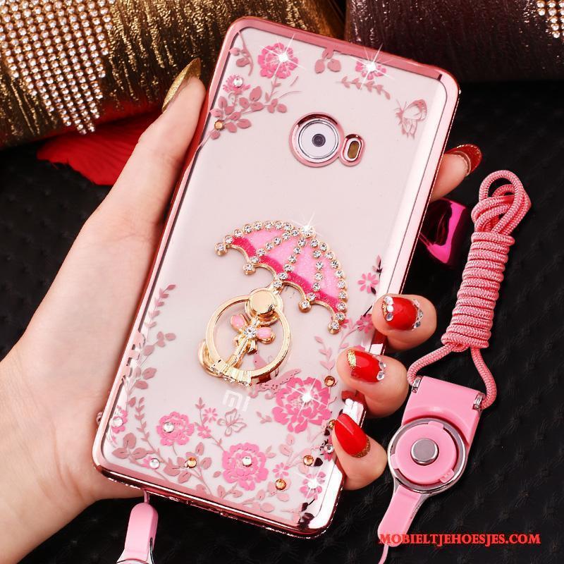 Mi Note 2 Ring Hoes Siliconen Zacht Hoesje Telefoon Roze All Inclusive