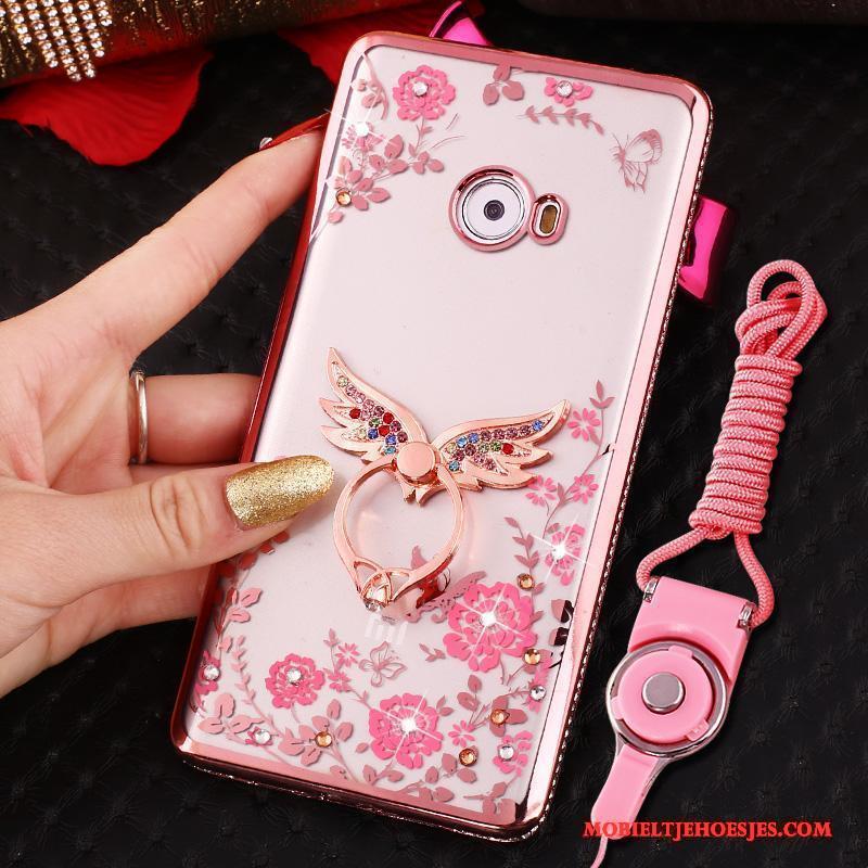 Mi Note 2 Ring Hoes Siliconen Zacht Hoesje Telefoon Roze All Inclusive