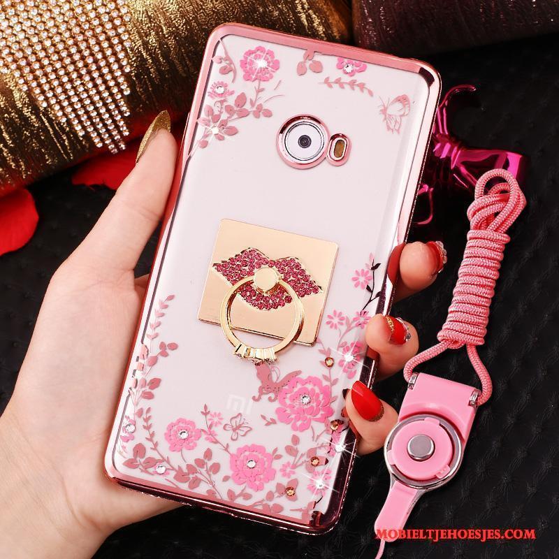 Mi Note 2 Ring Hoes Siliconen Zacht Hoesje Telefoon Roze All Inclusive