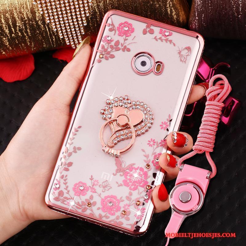 Mi Note 2 Ring Hoes Siliconen Zacht Hoesje Telefoon Roze All Inclusive