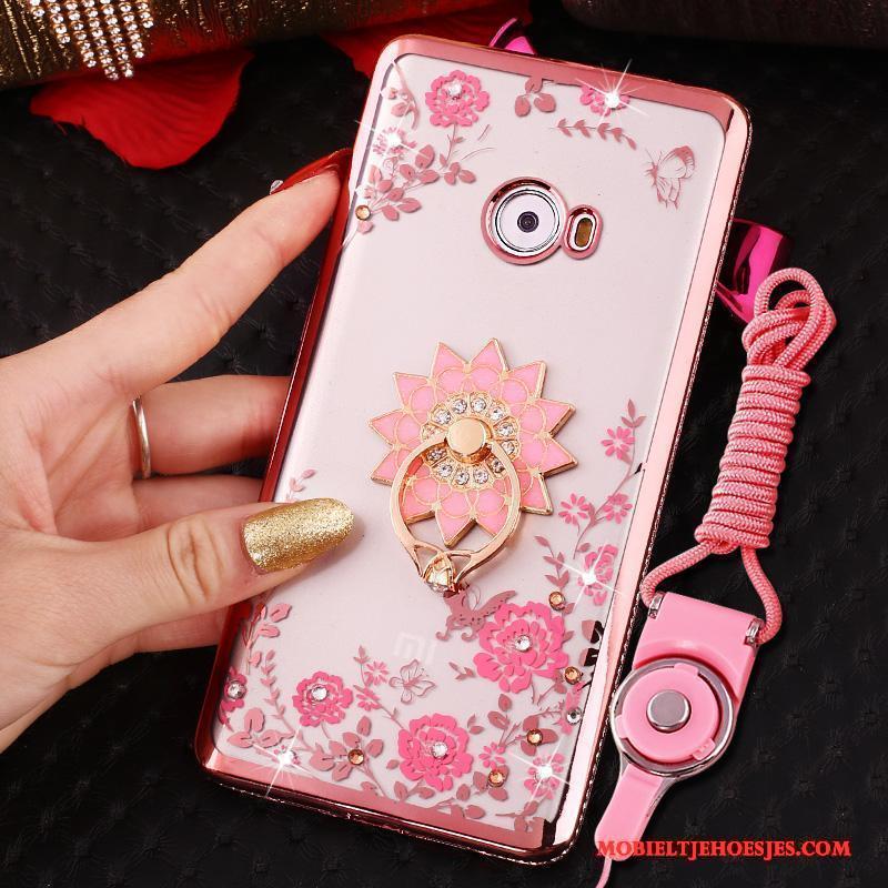 Mi Note 2 Ring Hoes Siliconen Zacht Hoesje Telefoon Roze All Inclusive