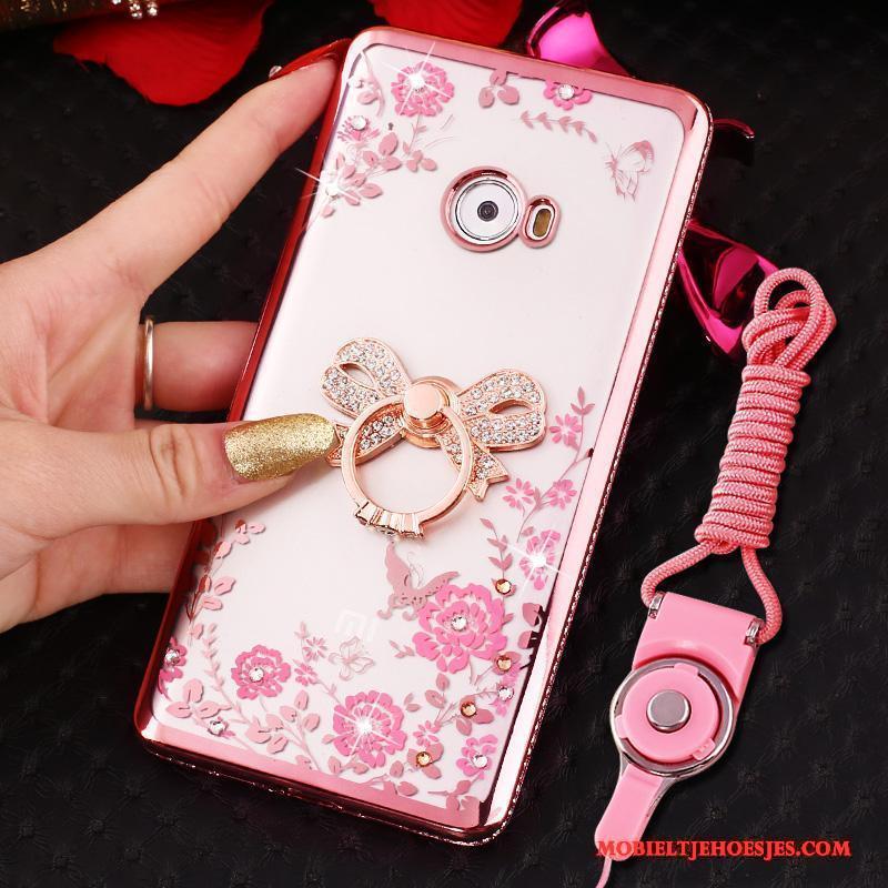 Mi Note 2 Ring Hoes Siliconen Zacht Hoesje Telefoon Roze All Inclusive