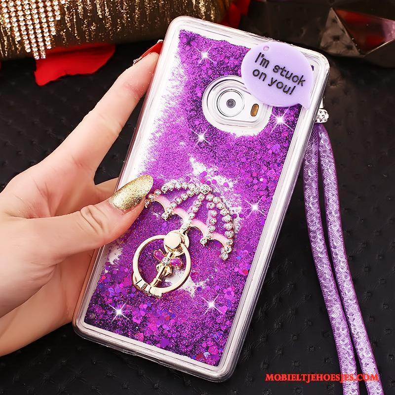 Mi Note 2 Siliconen Hoes Hoesje Telefoon Purper Mini Drijfzand Anti-fall