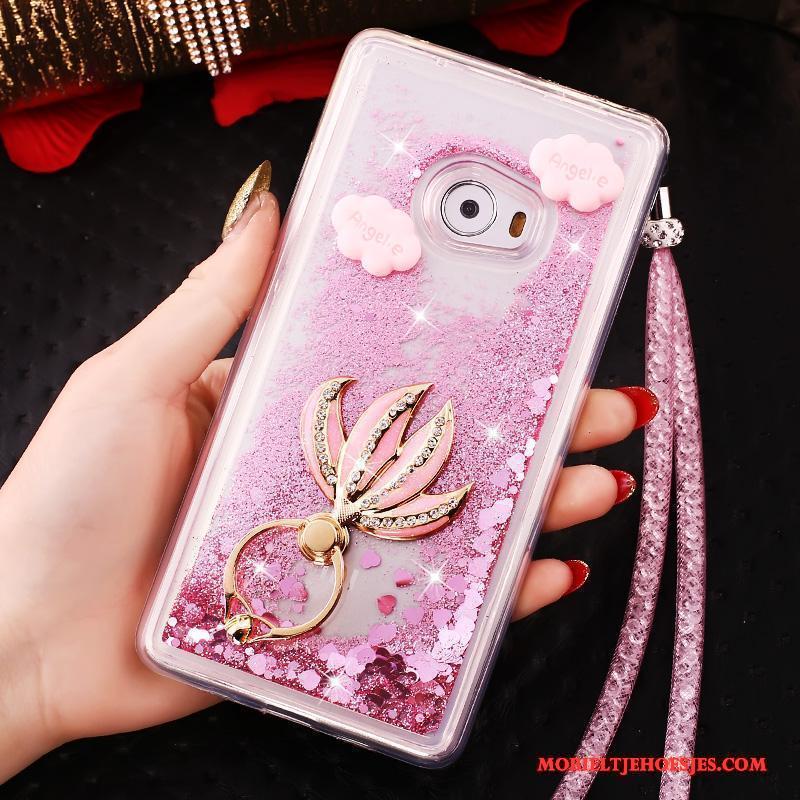 Mi Note 2 Siliconen Hoes Hoesje Telefoon Purper Mini Drijfzand Anti-fall