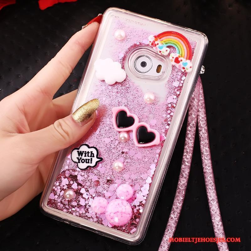 Mi Note 2 Siliconen Hoes Hoesje Telefoon Purper Mini Drijfzand Anti-fall