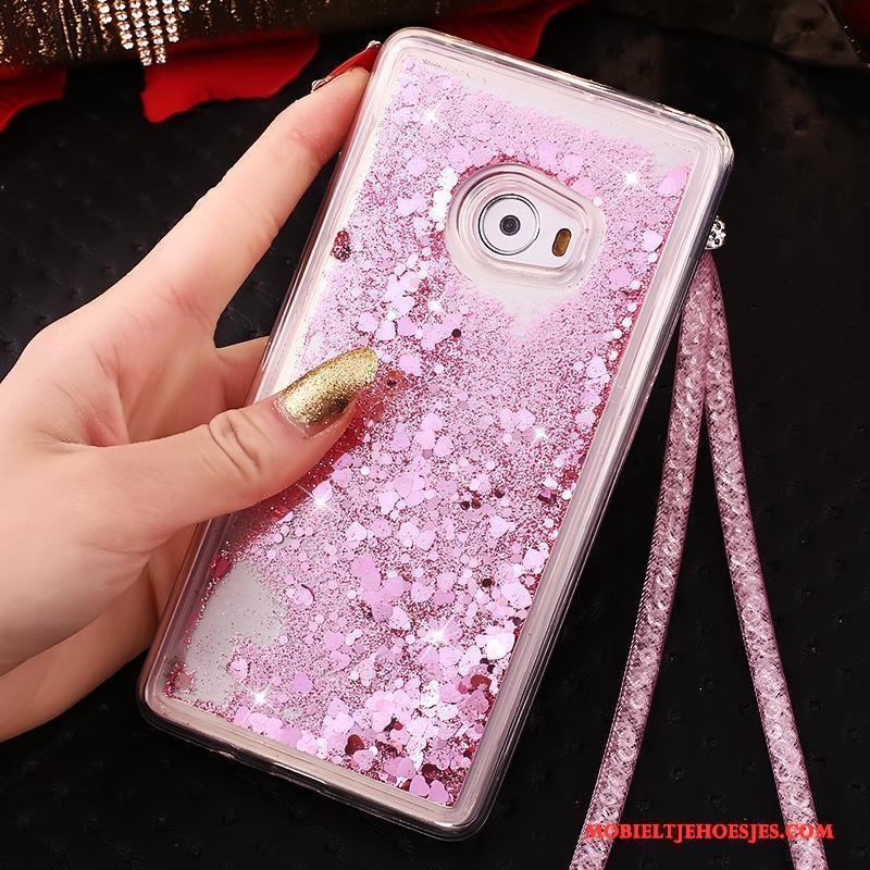 Mi Note 2 Siliconen Hoes Hoesje Telefoon Purper Mini Drijfzand Anti-fall