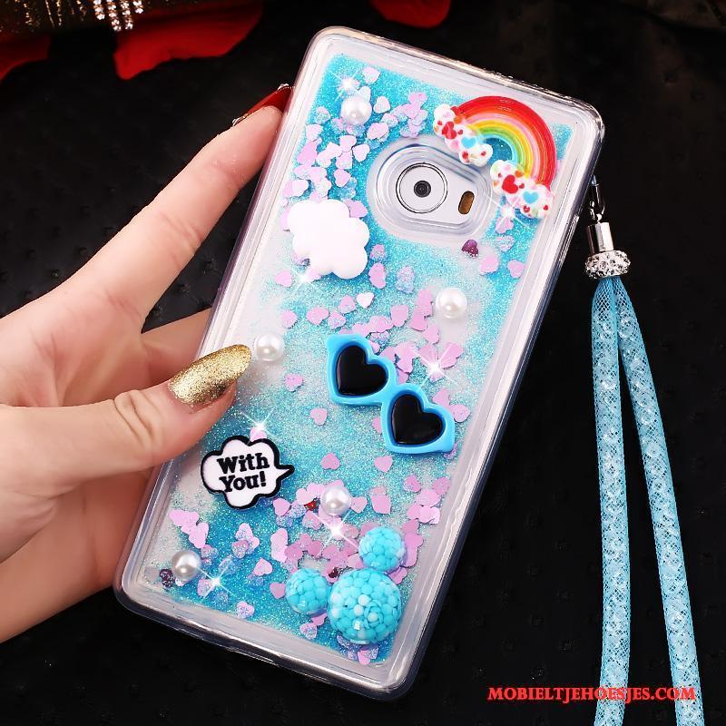 Mi Note 2 Siliconen Hoes Hoesje Telefoon Purper Mini Drijfzand Anti-fall