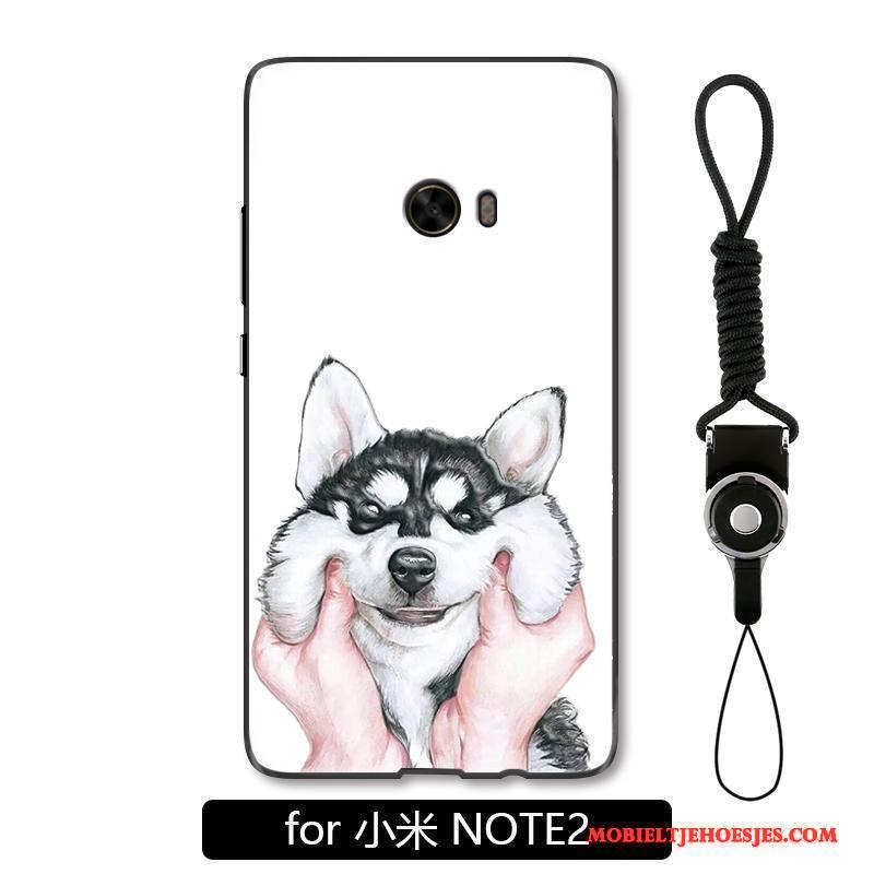 Mi Note 2 Spotprent Hoesje Telefoon Mini Hond Dierlijk Wit Bescherming