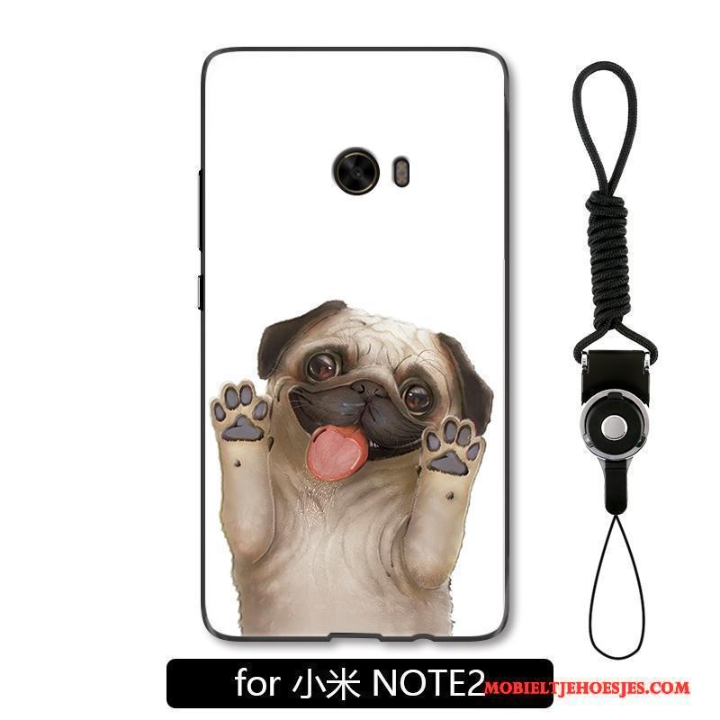 Mi Note 2 Spotprent Hoesje Telefoon Mini Hond Dierlijk Wit Bescherming