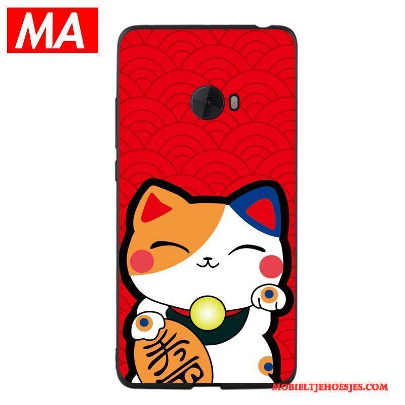 Mi Note 2 Trend Mini Roze Hoesje Kat Telefoon Vreugdevol