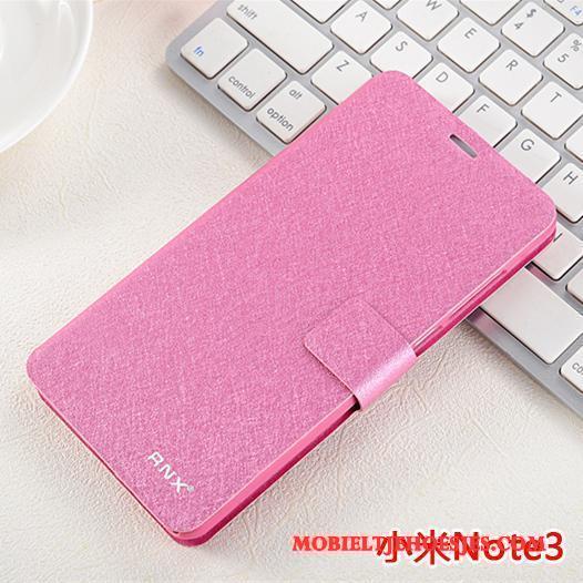 Mi Note 3 Anti-fall Leren Etui Mini Folio Hoes Lichtblauw Hoesje Telefoon