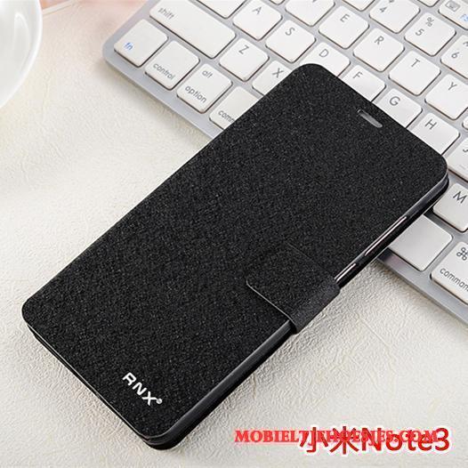 Mi Note 3 Anti-fall Leren Etui Mini Folio Hoes Lichtblauw Hoesje Telefoon