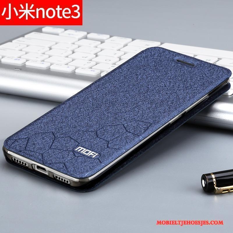 Mi Note 3 Hoesje Siliconen Folio All Inclusive Mini Hoes Leren Etui Bescherming