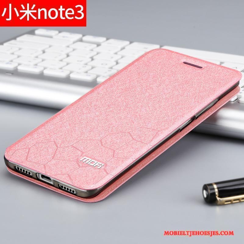 Mi Note 3 Hoesje Siliconen Folio All Inclusive Mini Hoes Leren Etui Bescherming