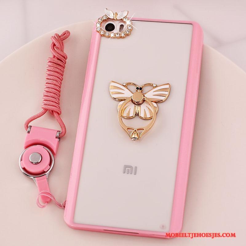 Mi Note Bescherming Hanger Mini Siliconen Roze Ondersteuning Hoesje