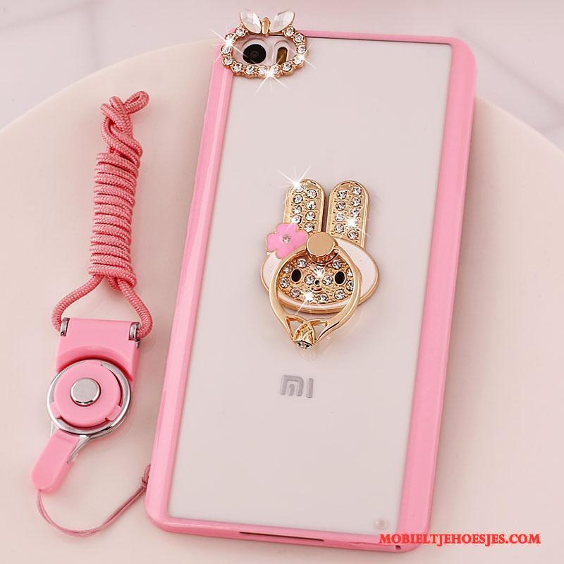 Mi Note Bescherming Hanger Mini Siliconen Roze Ondersteuning Hoesje