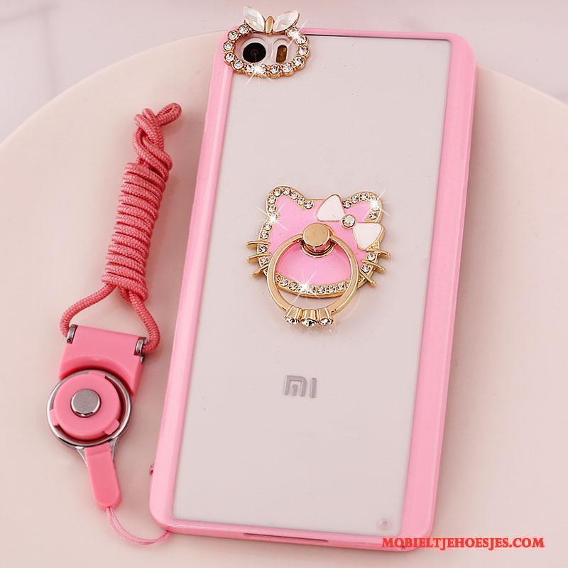 Mi Note Bescherming Hanger Mini Siliconen Roze Ondersteuning Hoesje