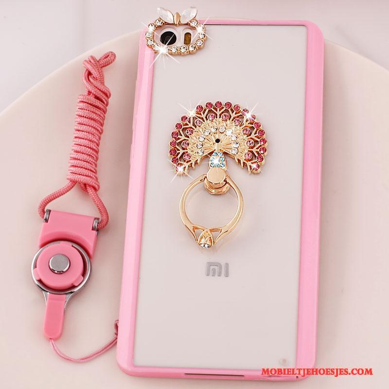 Mi Note Bescherming Hanger Mini Siliconen Roze Ondersteuning Hoesje