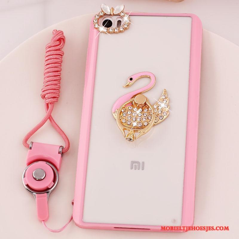 Mi Note Bescherming Hanger Mini Siliconen Roze Ondersteuning Hoesje