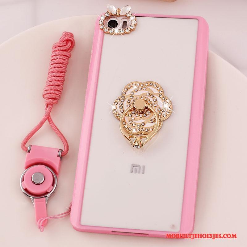 Mi Note Bescherming Hanger Mini Siliconen Roze Ondersteuning Hoesje