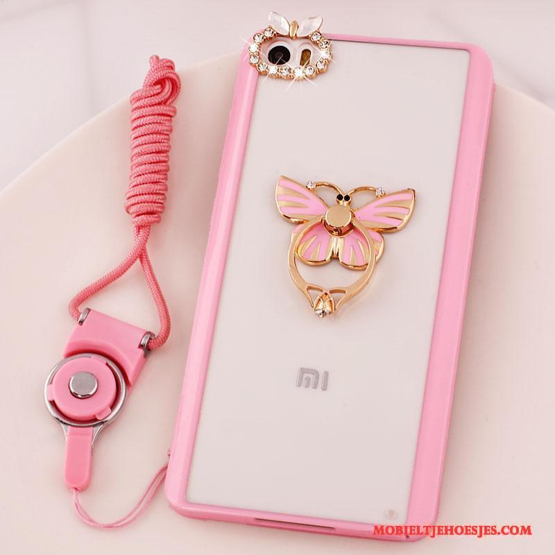 Mi Note Bescherming Hanger Mini Siliconen Roze Ondersteuning Hoesje