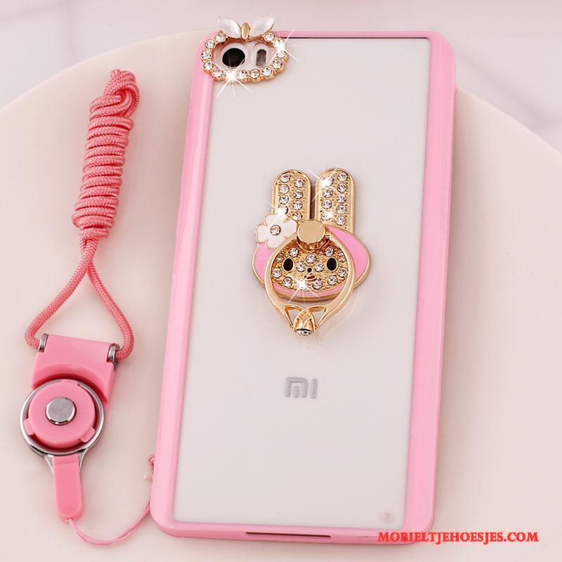 Mi Note Bescherming Hanger Mini Siliconen Roze Ondersteuning Hoesje