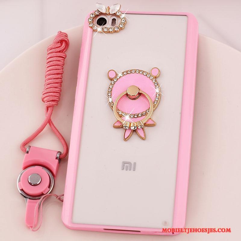 Mi Note Bescherming Hanger Mini Siliconen Roze Ondersteuning Hoesje