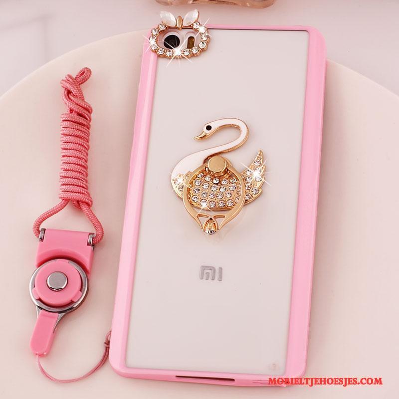 Mi Note Bescherming Hanger Mini Siliconen Roze Ondersteuning Hoesje