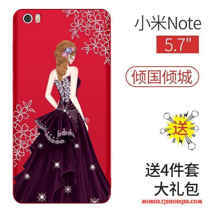 Mi Note Bescherming Rood Hoesje Telefoon Trend Slank Anti-fall Mini