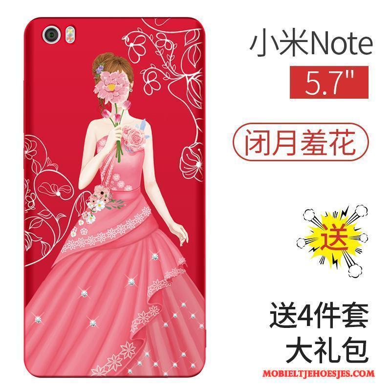 Mi Note Bescherming Rood Hoesje Telefoon Trend Slank Anti-fall Mini