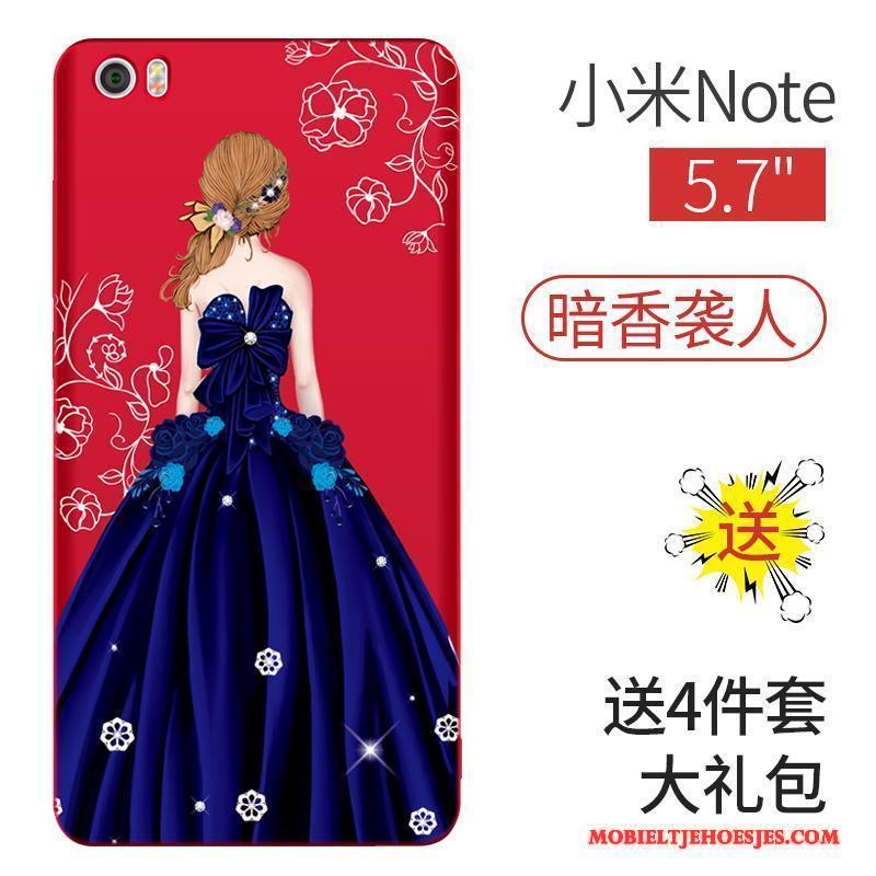 Mi Note Bescherming Rood Hoesje Telefoon Trend Slank Anti-fall Mini