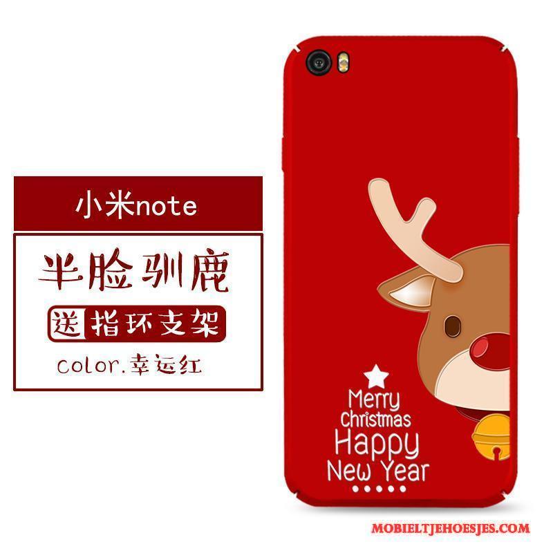 Mi Note Hard Eland Bescherming Hoesje Rood Schrobben Kerstmis